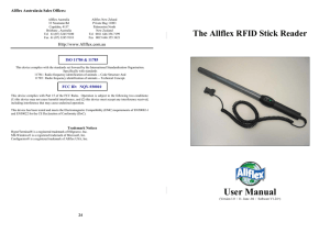 USER GUIDE for RS250 Grey Stick Reader