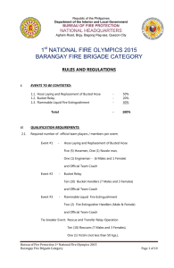 Rules and Regulations for Barangay Category