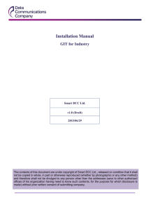 Installation Manual - Data Communications Company