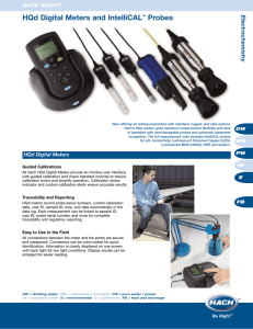HQd Digital Meters and IntelliCAL™ Probes