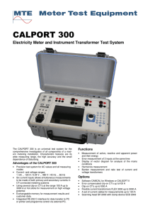 calport 300 - MTE - Meter Test Equipment