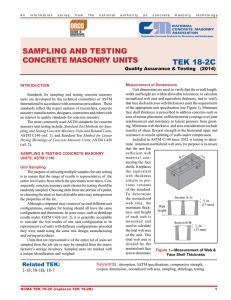 tek 18-2c sampling and testing concrete masonry units
