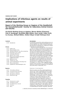 Implications of infectious agents on results of animal - Rus-LASA