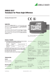 SINEAX G537 Transducer for Phase Angle Difference