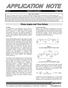 Phase Angles and Time Delays