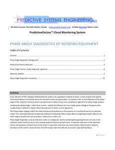 PHASE ANGLE DIAGNOSTICS OF ROTATING EQUIPMENT