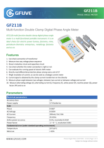 GF211B Phase Angle Meter Datasheet - Rapid