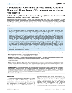 A Longitudinal Assessment of Sleep Timing, Circadian Phase, and