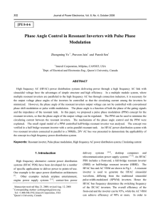 Phase Angle Control in Resonant Inverters with Pulse Phase