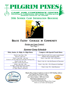 2016 Summer Camp Information Brochure