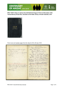 5. Churchill-Smith Diary Transcript