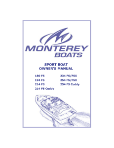 SPORT BOAT OWNER`S MANUAL