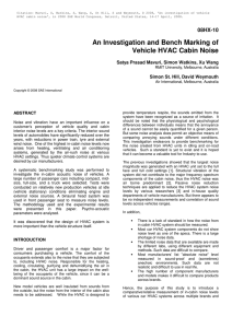 An Investigation and Bench Marking of Vehicle HVAC Cabin Noise
