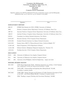 Cumulative Bio-Bibliography University of California, Santa Cruz