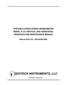 S-13J - Geotech Instruments, LLC
