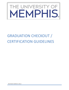 Graduation Checkout / CERTIFICATION GUIDELINES