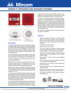 CAT-5251 ET Series Speakers and Speaker Strobes