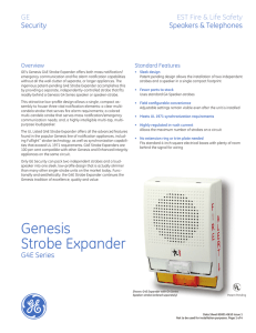 Data Sheet 85001-0610 -- Genesis G4E Speaker-strobe