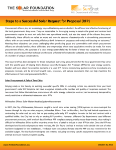 Steps to a Successful Solar Request for Proposal (RFP)