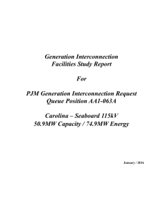 Generation Interconnection Facilities Study Report For