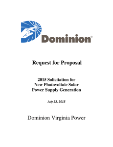 Request for Proposal Dominion Virginia Power