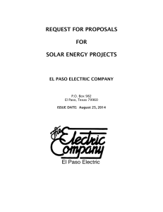 Request for Proposals for Solar Energy Projects