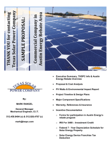 sample proposal - Texas Solar Power Company