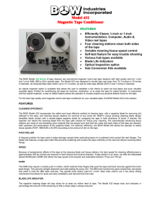 Model 432 Magnetic Tape Conditioner