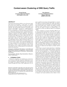 Context-aware Clustering of DNS Query Traffic