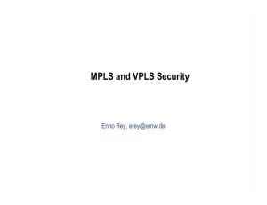 MPLS and VPLS Security