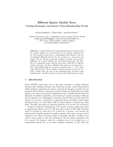 Efficient Sparse Merkle Trees