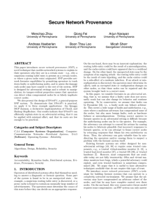 Secure Network Provenance - University of Pennsylvania