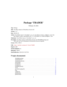 Package `TRADER`