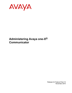 Administering Avaya one-X® Communicator