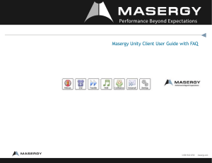 Masergy Unity Client User Guide with FAQ