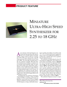 Miniature Ultra-High Speed Synthesizer for 2.25 to 18GHz