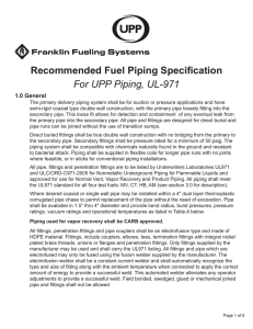 Recommended Fuel Piping Specification For UPP Piping, UL-971