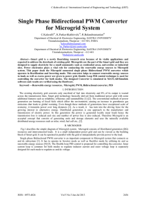 Single Phase Bidirectional PWM Converter for Microgrid System