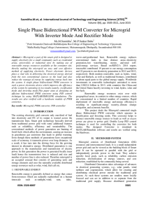 Single Phase Bidirectional PWM Converter for Microgrid With