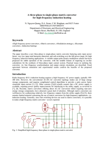 A three-phase to single-phase matrix converter for high