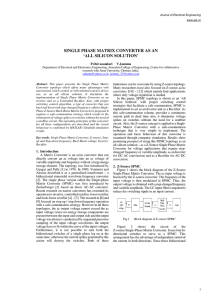 single phase matrix converter as an `all silicon solution`