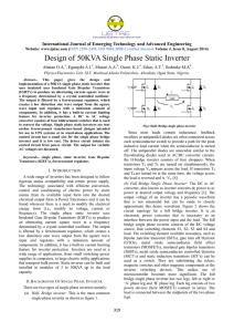 Design of 50KVA Single Phase Static Inverter