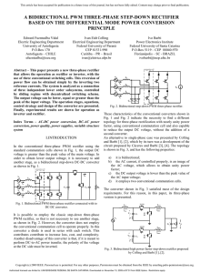 a bidirectional pwm three-phase step-down rectifier