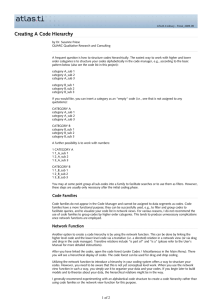 Creating A Code Hierarchy