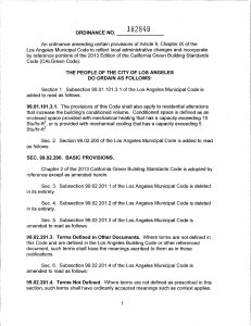 2014 L.A. Amendment Green Building Code