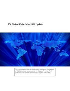 FX Global Code: May 2016 update - Bank for International Settlements