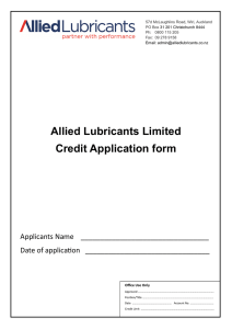 Credit Application forms