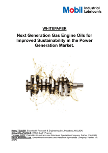 New Developments in Gas Engine Lubrication