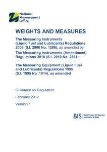 Liquid fuel and lubricants guidance