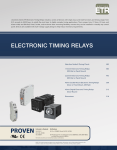 Electronic Timing Relays